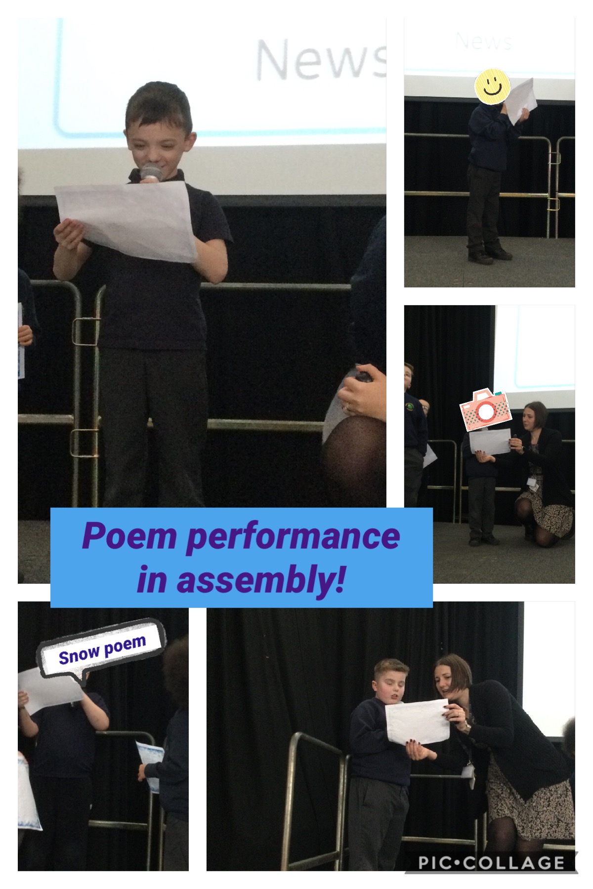 Image of Poem performance is assembly by 2C pupils